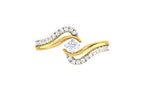 Sparkling Wave Design Engagement Ring.