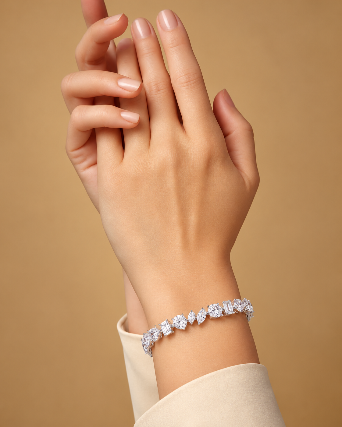 Confettine Scattered Multi-Shape Lab Grown Diamond Chain Bracelet