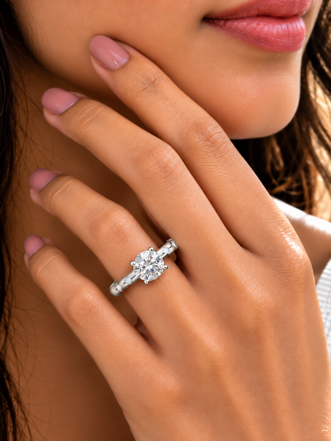 Elaraine Cushion-Cut Lab Grown Diamond Solitaire Ring