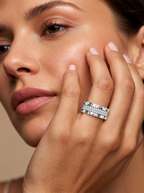 Marcelline Pavé Geometric Lab Grown Diamond Band Ring