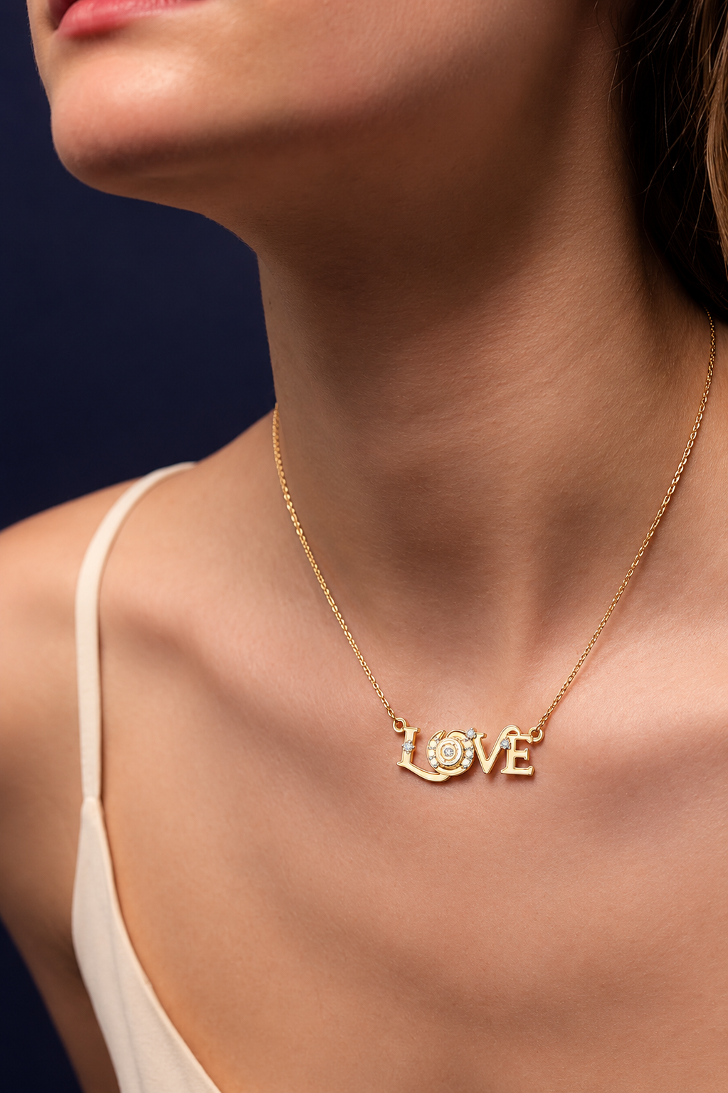 Amora LOVE Statement Lab Grown Diamond Pendant Necklace