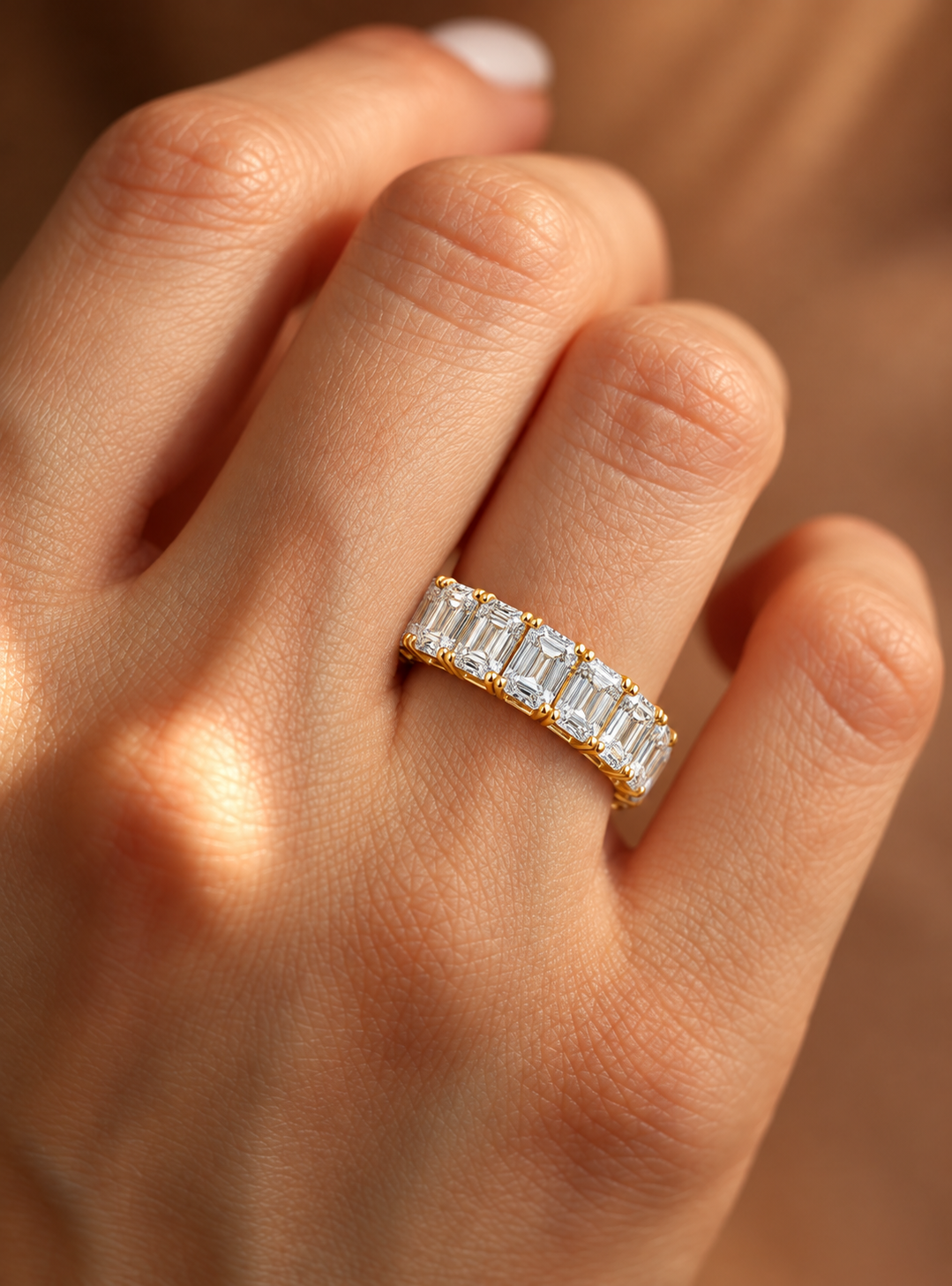 Opheliane Emerald-Cut Lab Grown Diamond Eternity Band