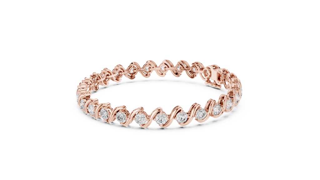 Fluid Curve Diamond Bracelet