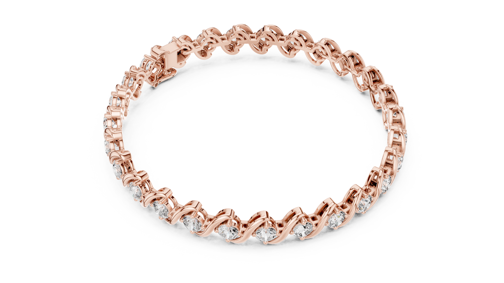 Fluid Curve Diamond Bracelet