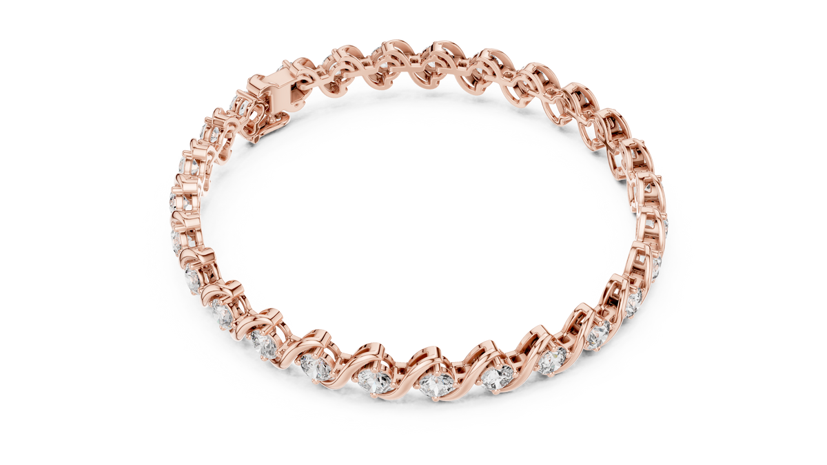Fluid Curve Diamond Bracelet