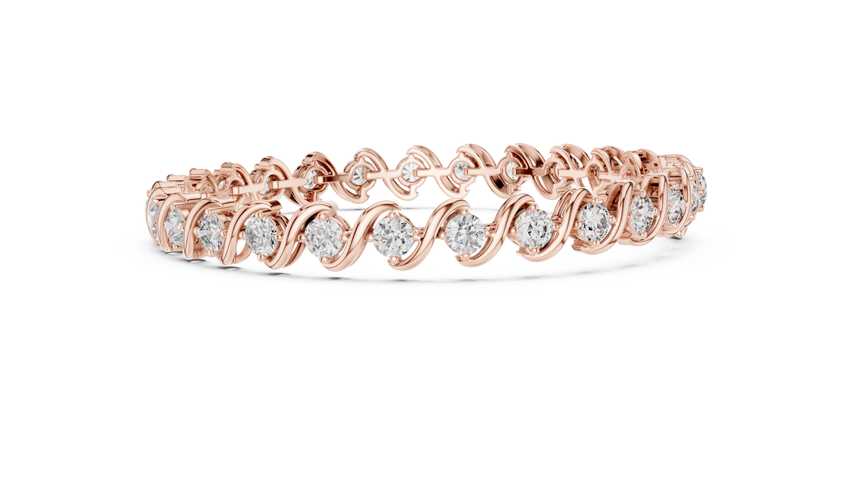 Fluid Curve Diamond Bracelet