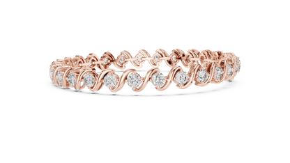 Fluid Curve Diamond Bracelet