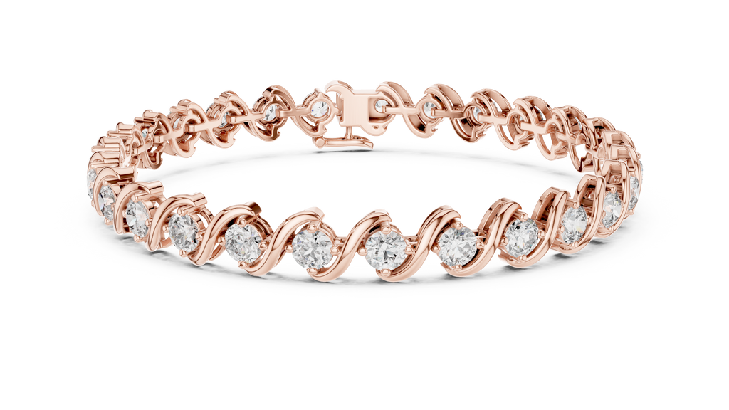 Fluid Curve Diamond Bracelet