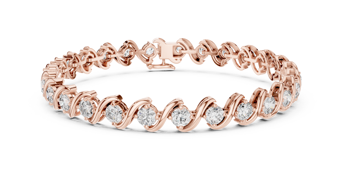 Fluid Curve Diamond Bracelet