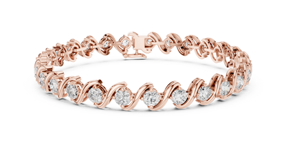 Fluid Curve Diamond Bracelet