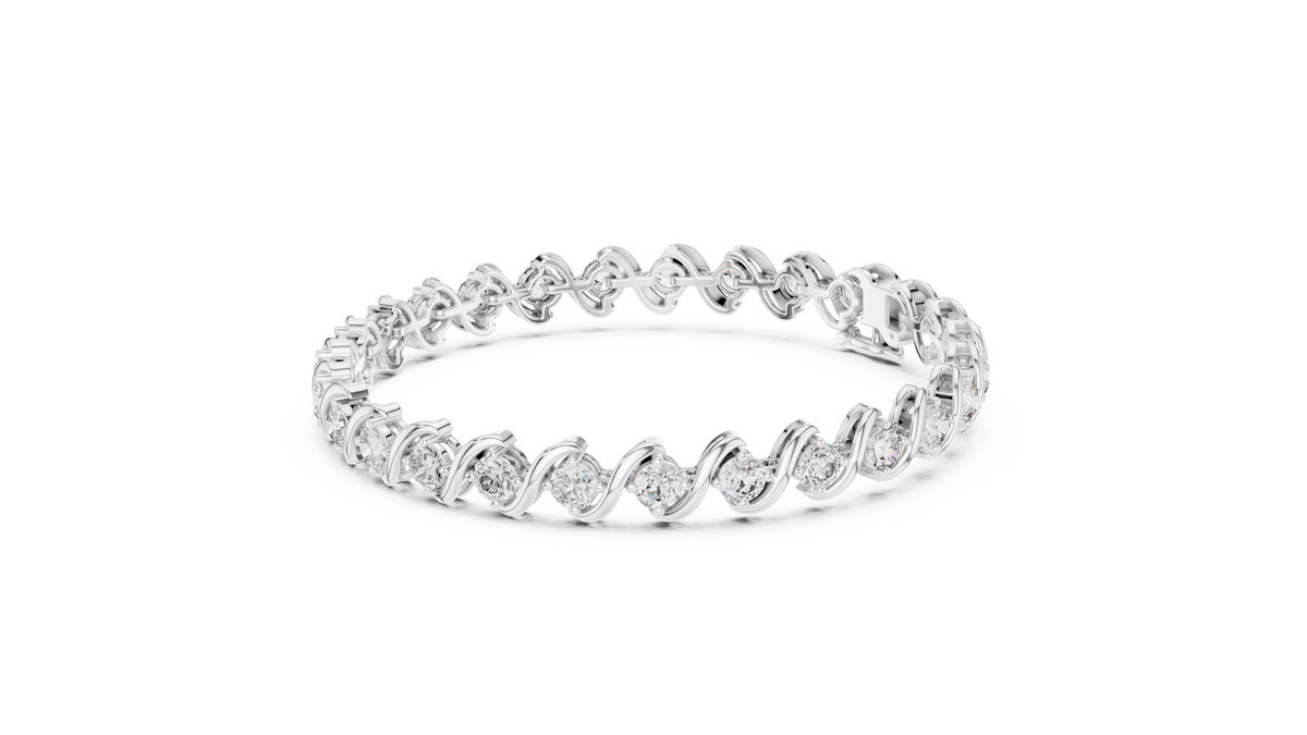 Fluid Curve Diamond Bracelet