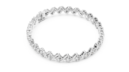 Fluid Curve Diamond Bracelet
