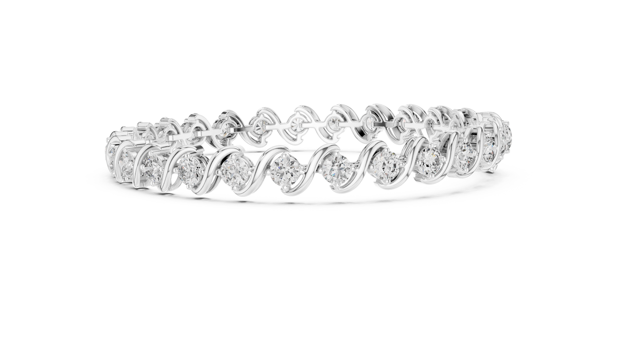 Fluid Curve Diamond Bracelet