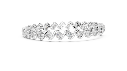 Fluid Curve Diamond Bracelet