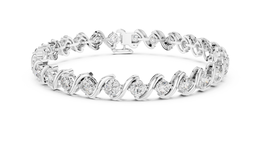 Fluid Curve Diamond Bracelet
