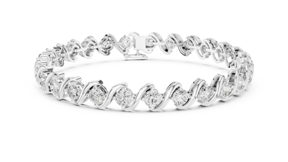 Fluid Curve Diamond Bracelet
