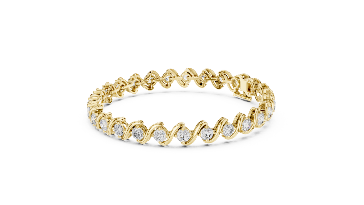 Fluid Curve Diamond Bracelet