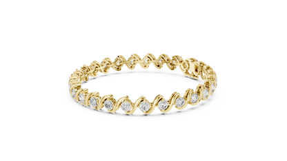 Fluid Curve Diamond Bracelet