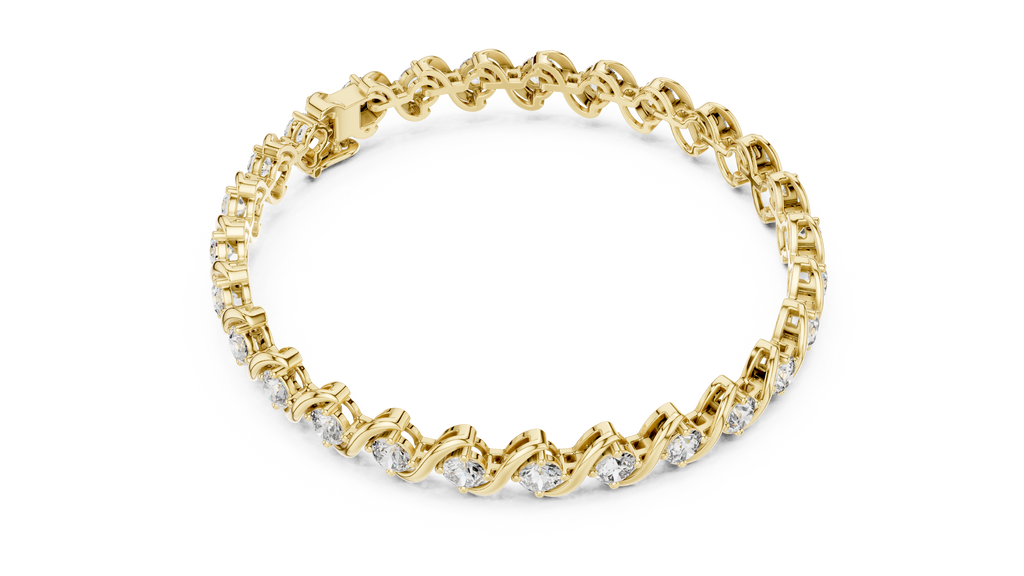 Fluid Curve Diamond Bracelet