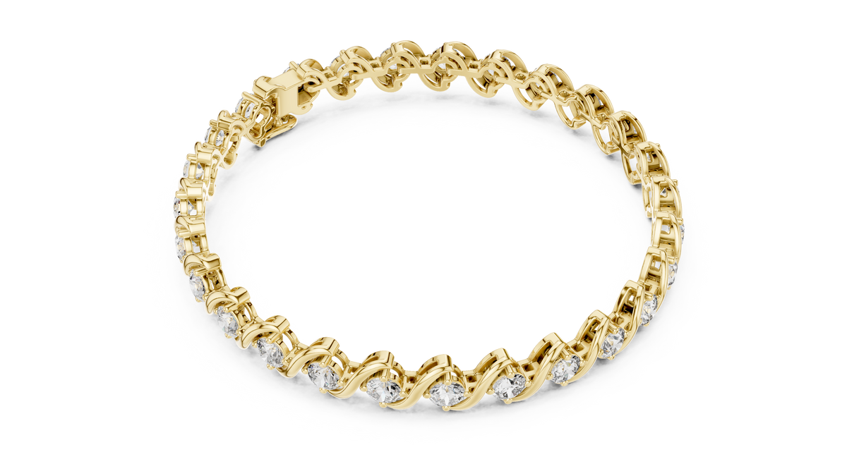 Fluid Curve Diamond Bracelet