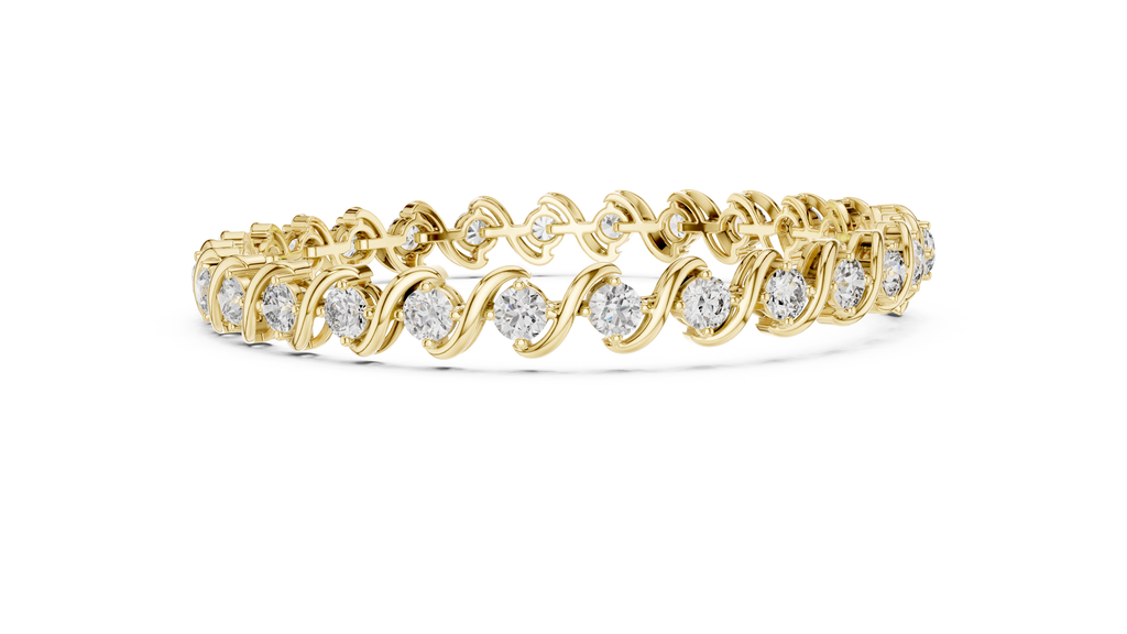 Fluid Curve Diamond Bracelet