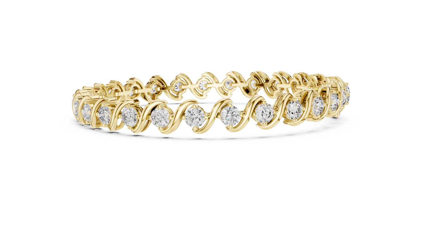 Fluid Curve Diamond Bracelet