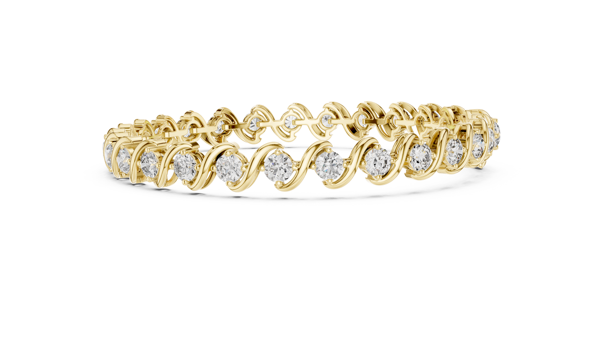 Fluid Curve Diamond Bracelet