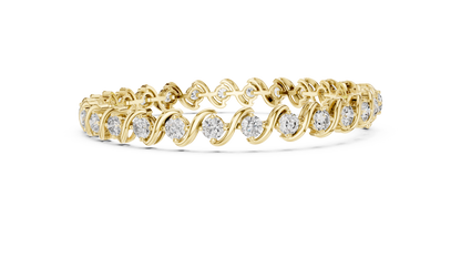 Fluid Curve Diamond Bracelet