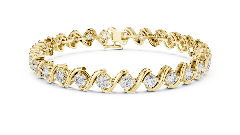 Fluid Curve Diamond Bracelet