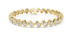 Fluid Curve Diamond Bracelet