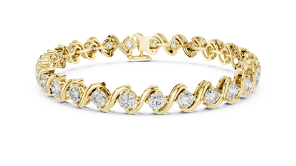 Fluid Curve Diamond Bracelet