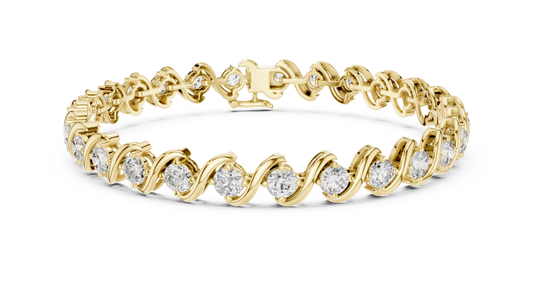 Fluid Curve Diamond Bracelet