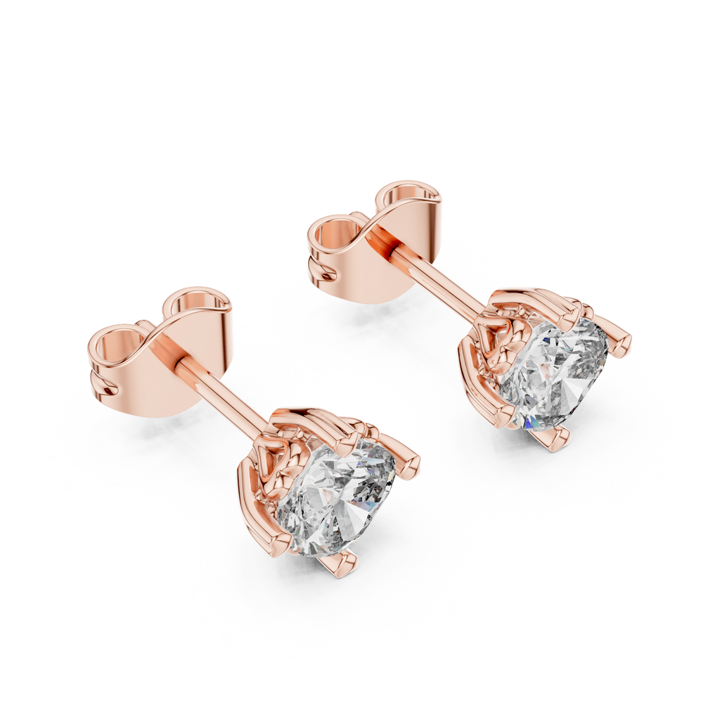Round Brilliant Diamond Stud Earrings