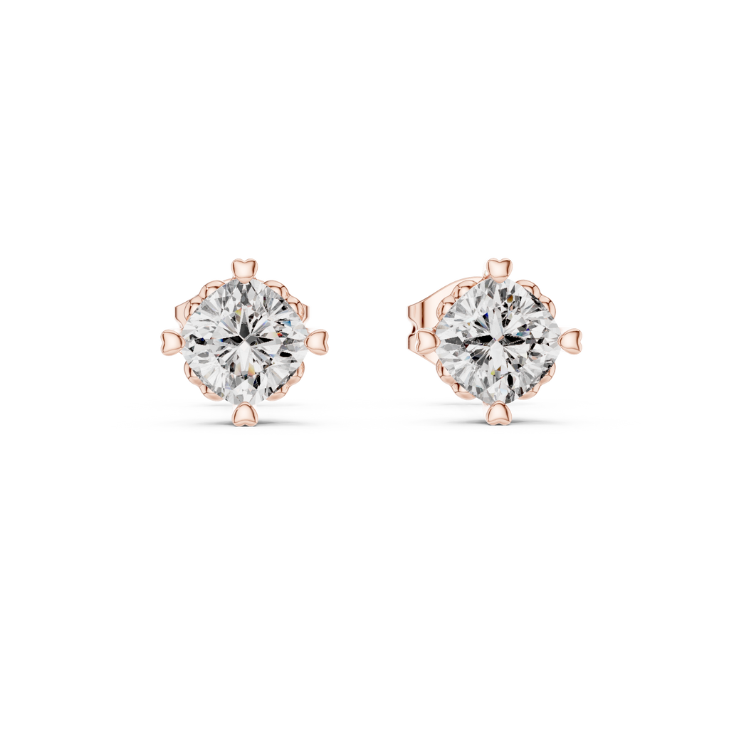 Round Brilliant Diamond Stud Earrings