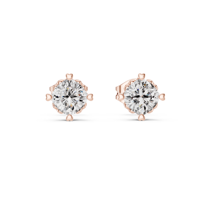 Round Brilliant Diamond Stud Earrings