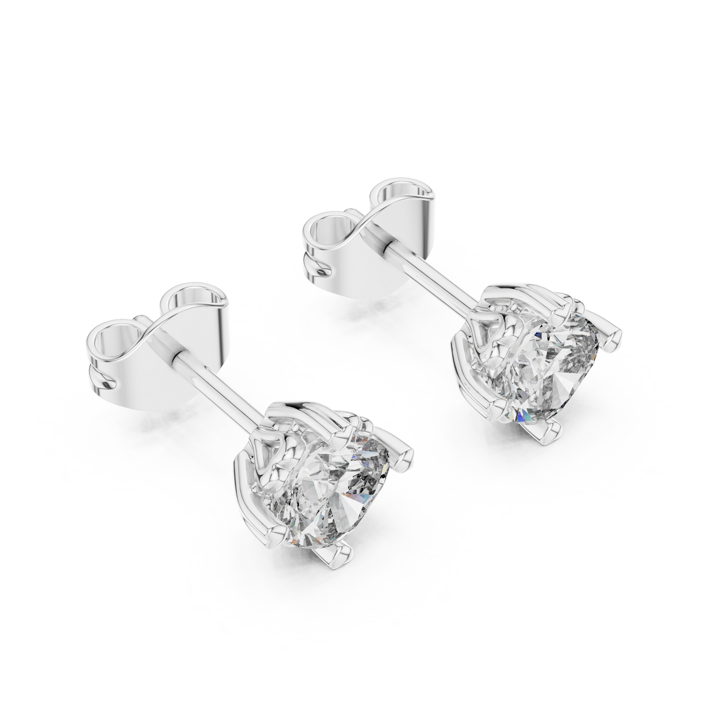 Round Brilliant Diamond Stud Earrings