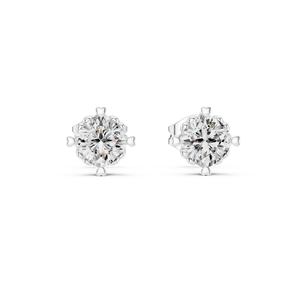 Round Brilliant Diamond Stud Earrings