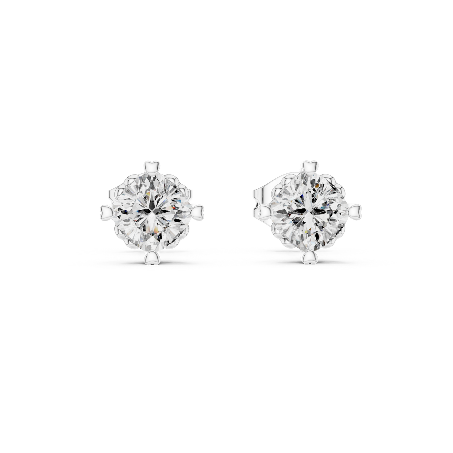 Round Brilliant Diamond Stud Earrings