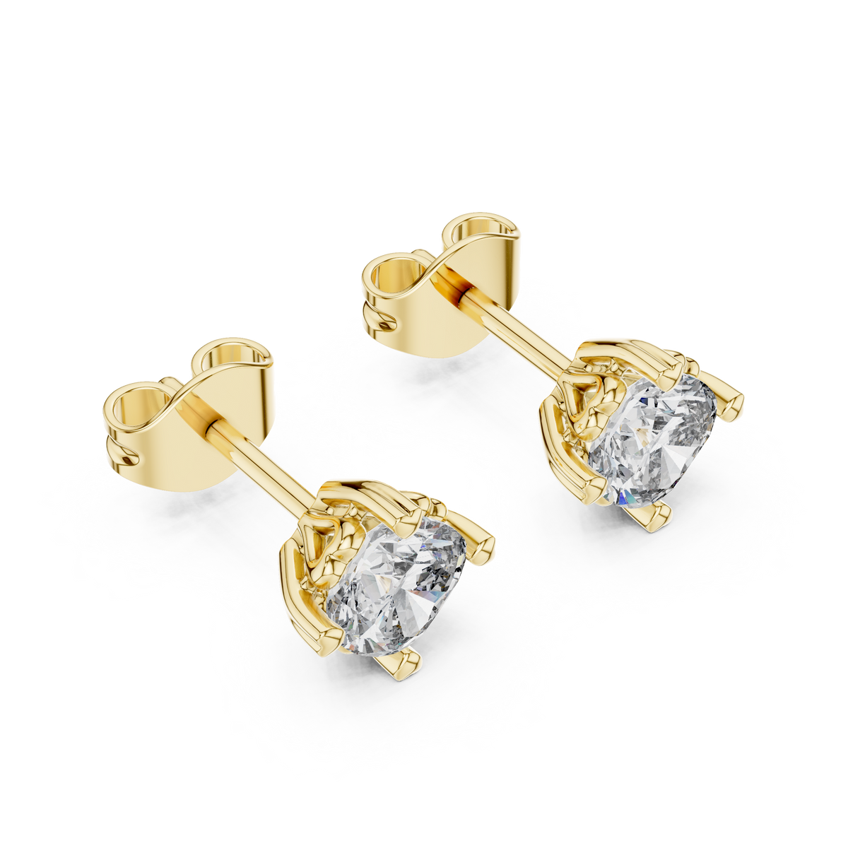 Round Brilliant Diamond Stud Earrings