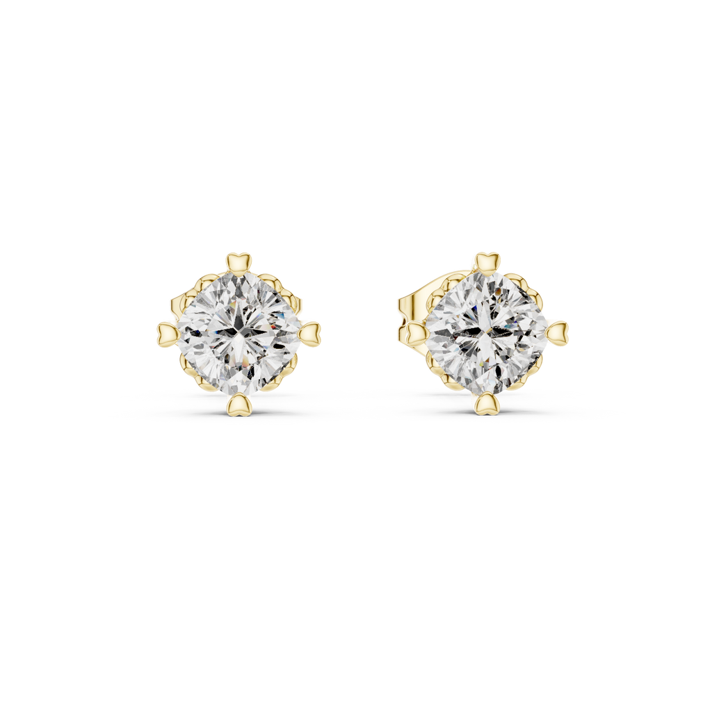 Round Brilliant Diamond Stud Earrings