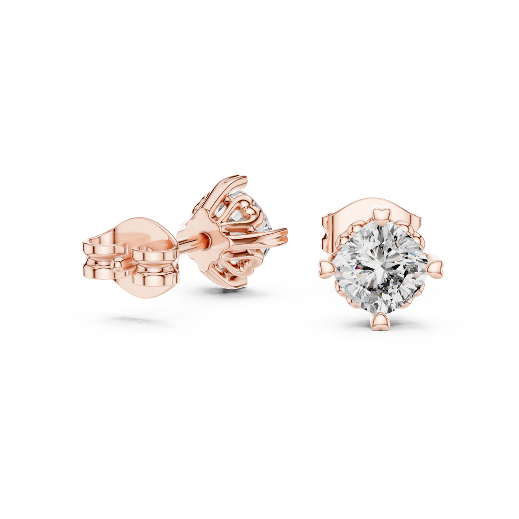 Round Brilliant Diamond Stud Earrings