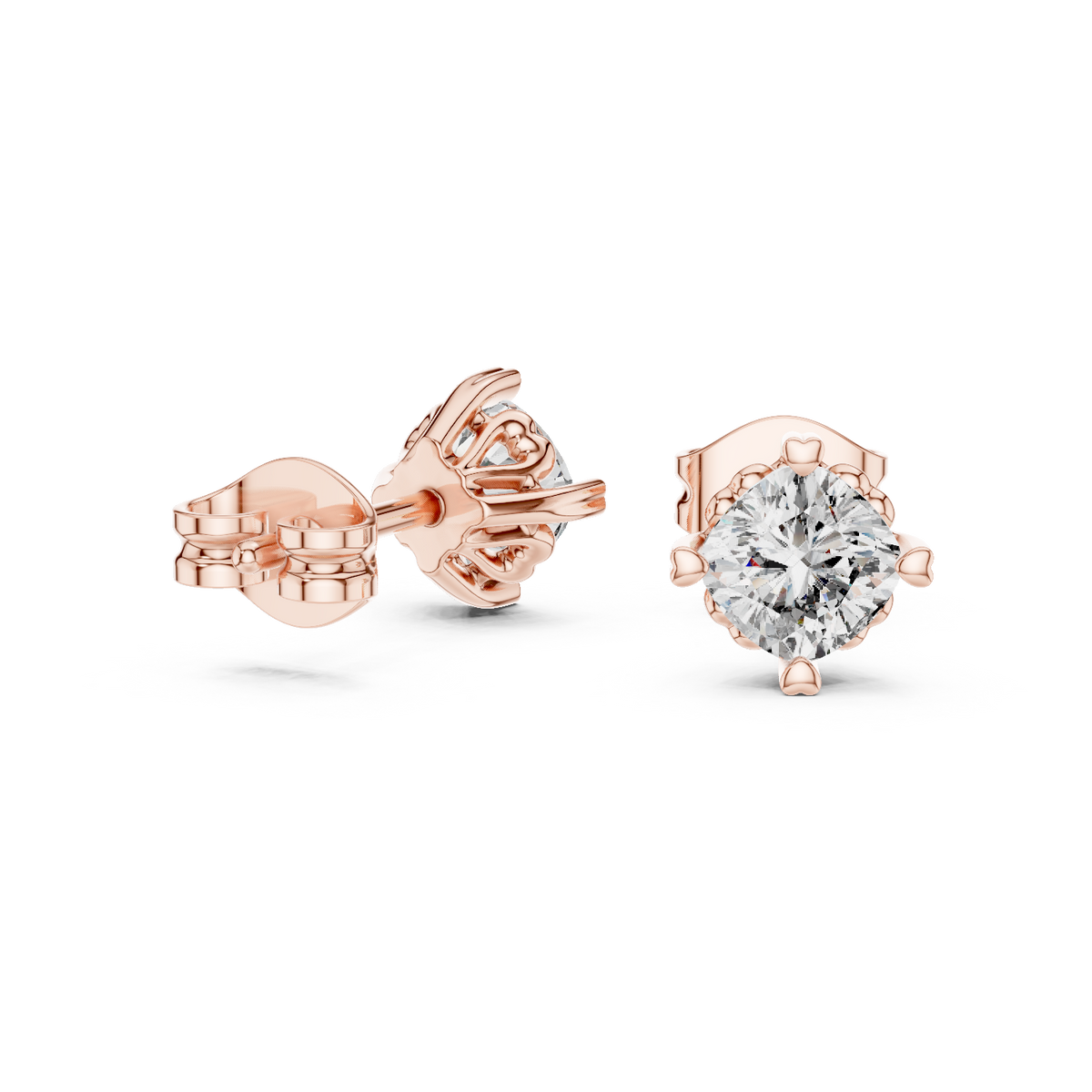 Round Brilliant Diamond Stud Earrings