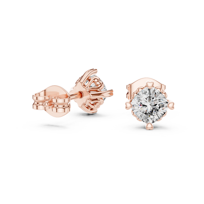 Round Brilliant Diamond Stud Earrings