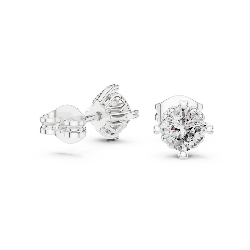 Round Brilliant Diamond Stud Earrings