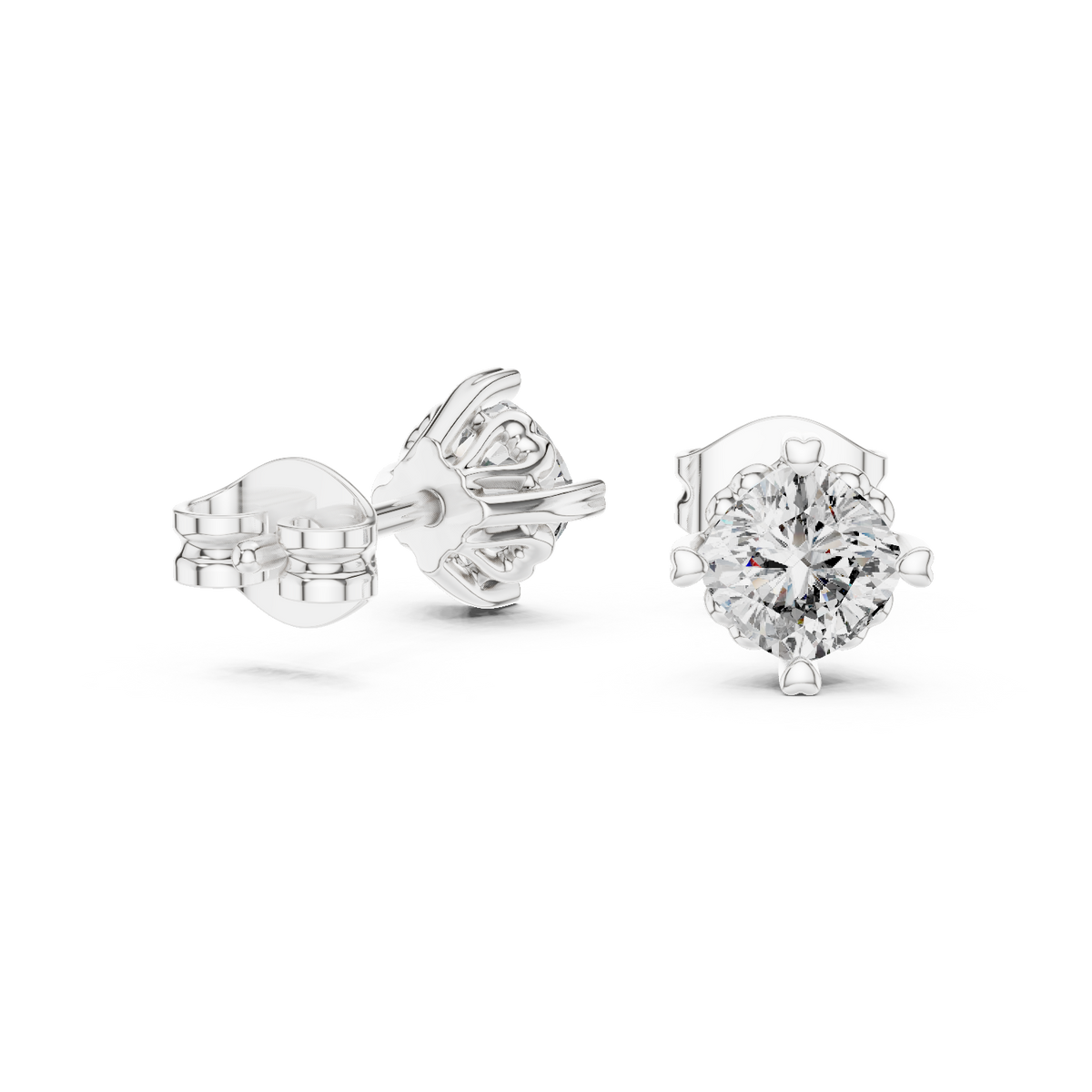 Round Brilliant Diamond Stud Earrings