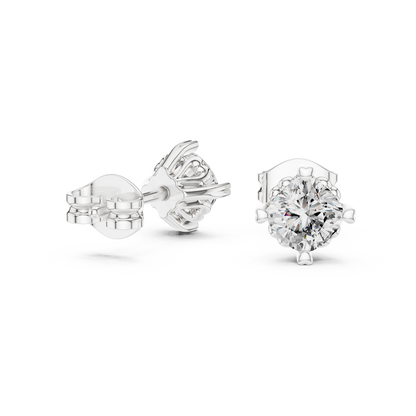 Round Brilliant Diamond Stud Earrings