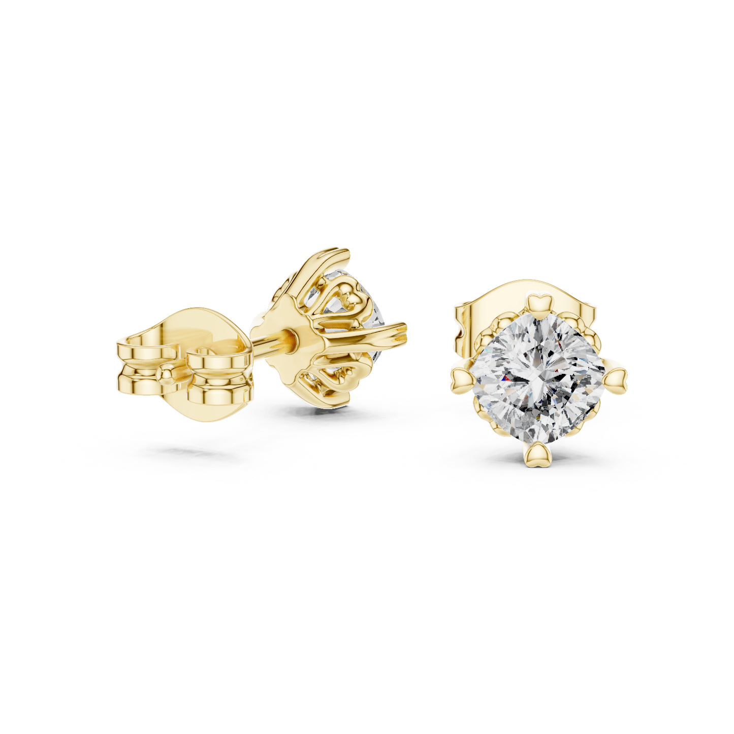 Round Brilliant Diamond Stud Earrings