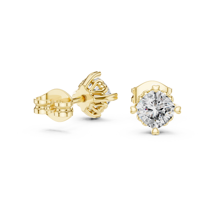 Round Brilliant Diamond Stud Earrings