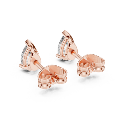 Modern Pear Cut Diamond Earrings