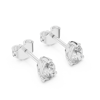 Modern Pear Cut Diamond Earrings